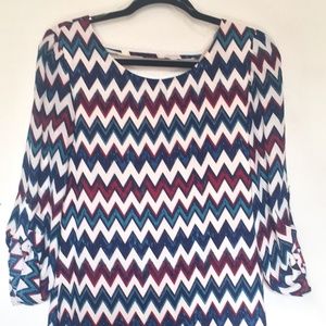Chevron Striped Spring Summer Dress